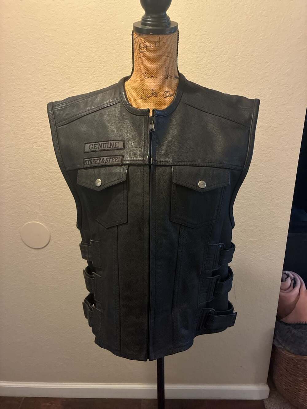 Street & Steel Anarchy Leather Motorcycle Vest